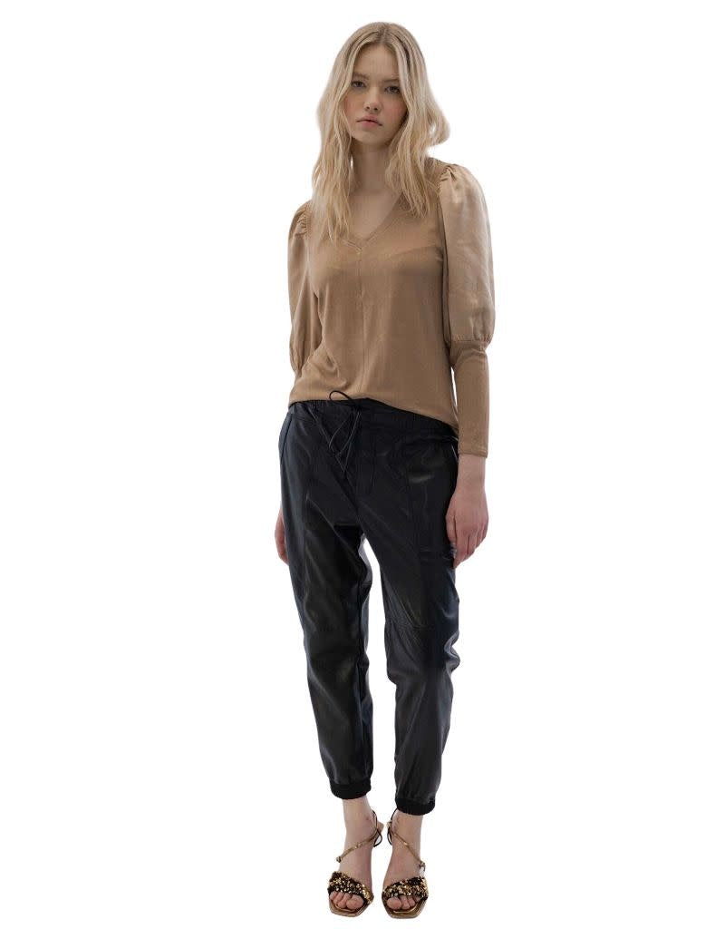 Kaja Vegan Leather Pant Black