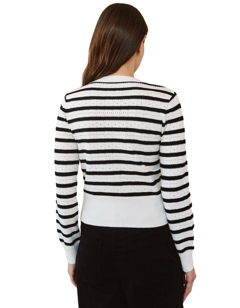 Fitted Cardigan Cherie Stripe