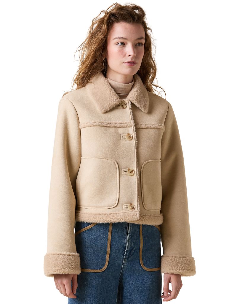 Astra Shearling Jacket Natural