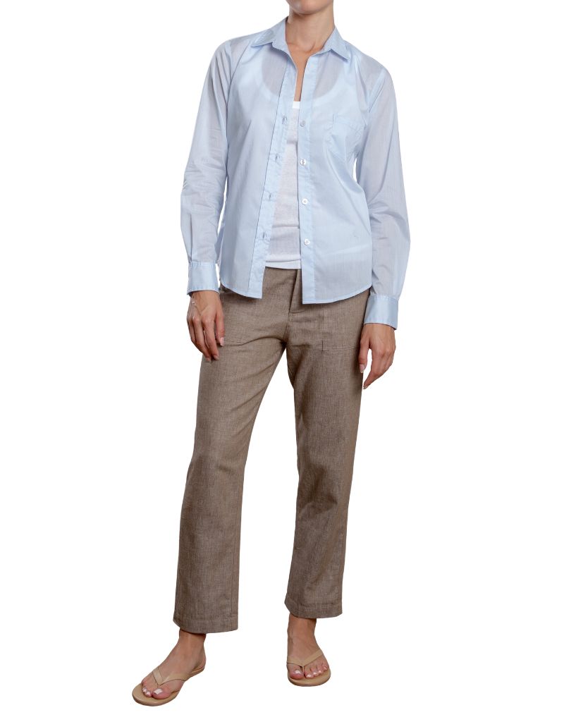 Ellis Pant in Linen Twill Sparrow