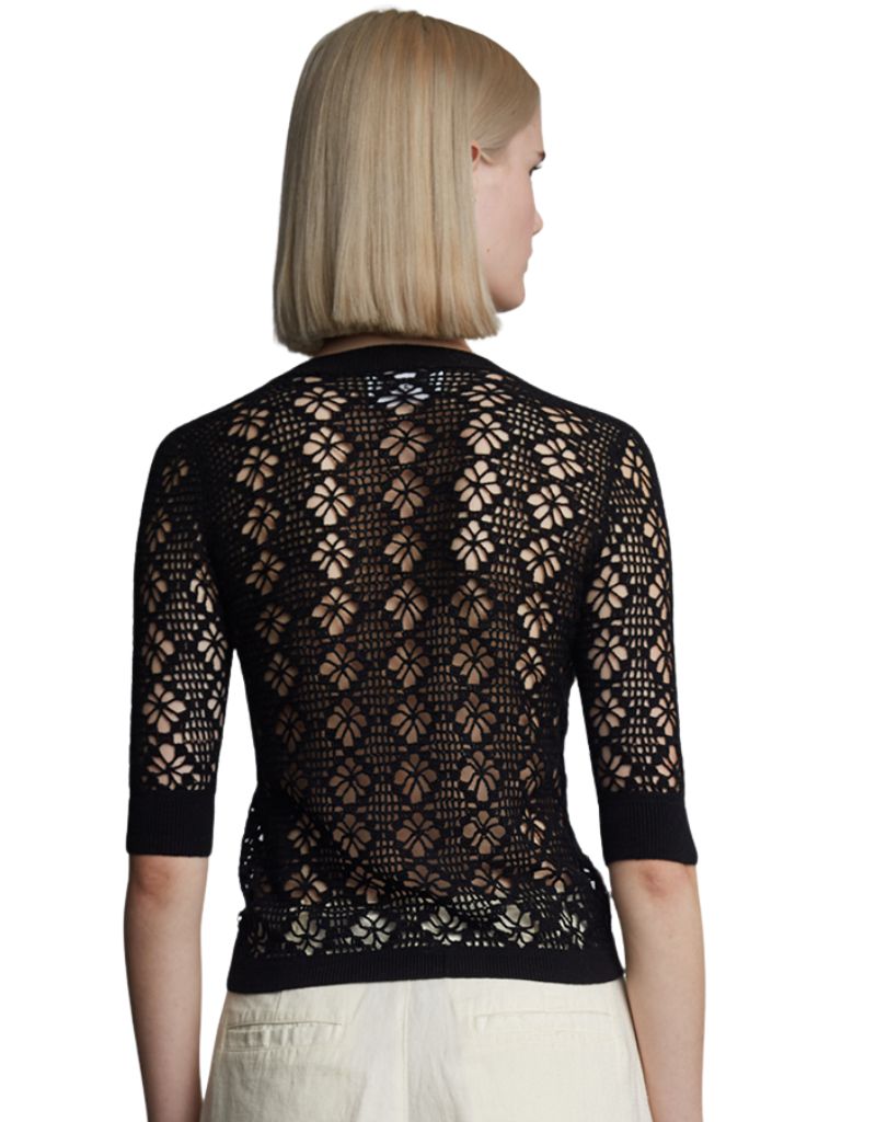 Ruby Crochet Cardi Black