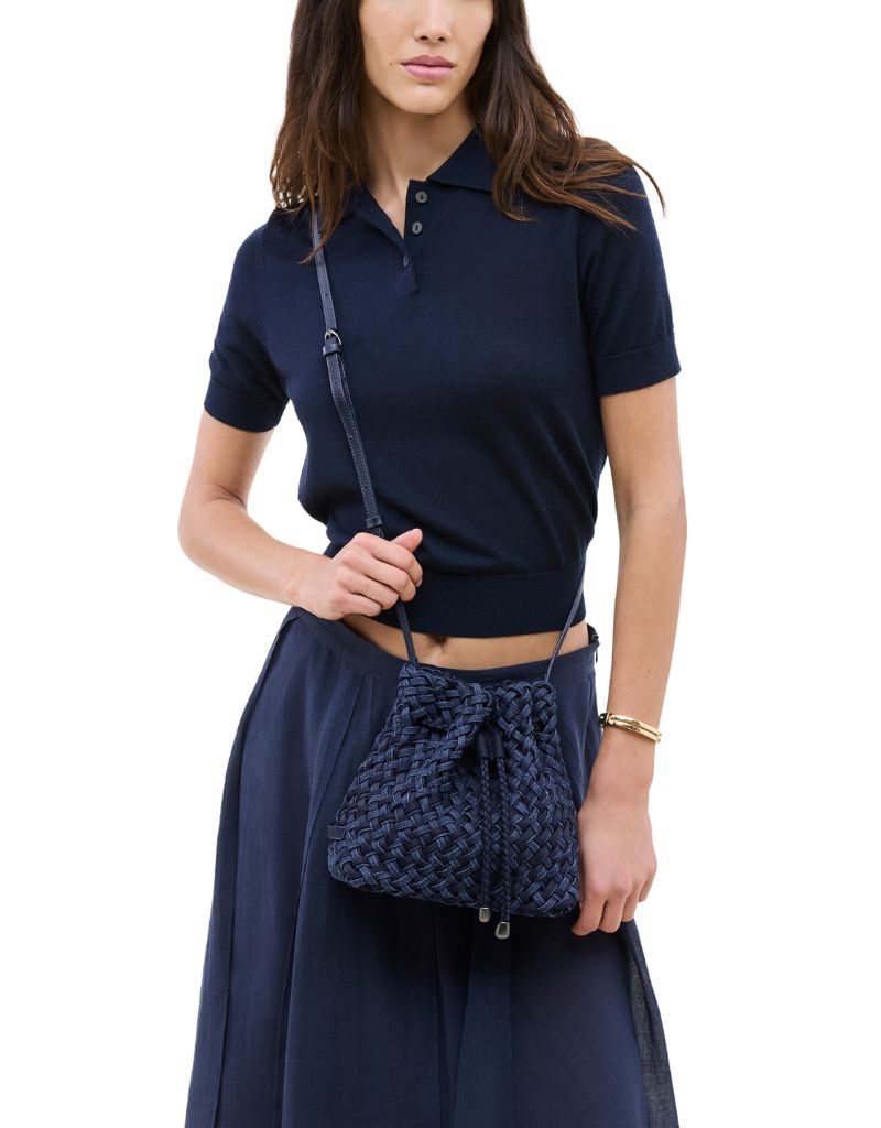 Gramercy Medium Bucket Double Weave Indigo
