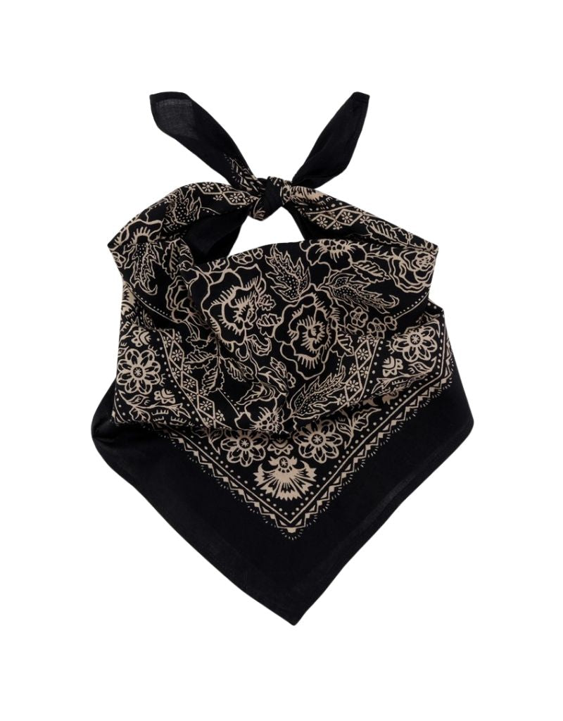 Cotton Rosey Bandana Black