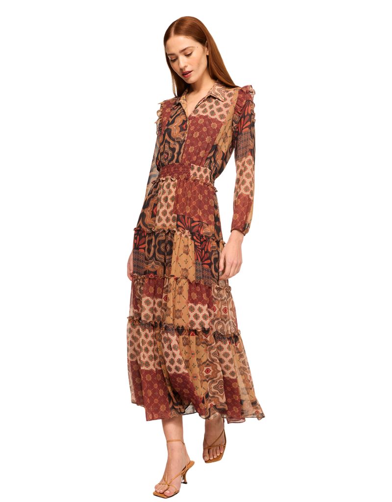 Ahreana Dress Surreal Patchwork
