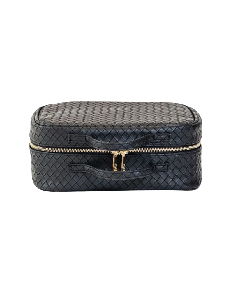 Luxe TRVL2 Cosmetic Toiletry Case Woven Jet