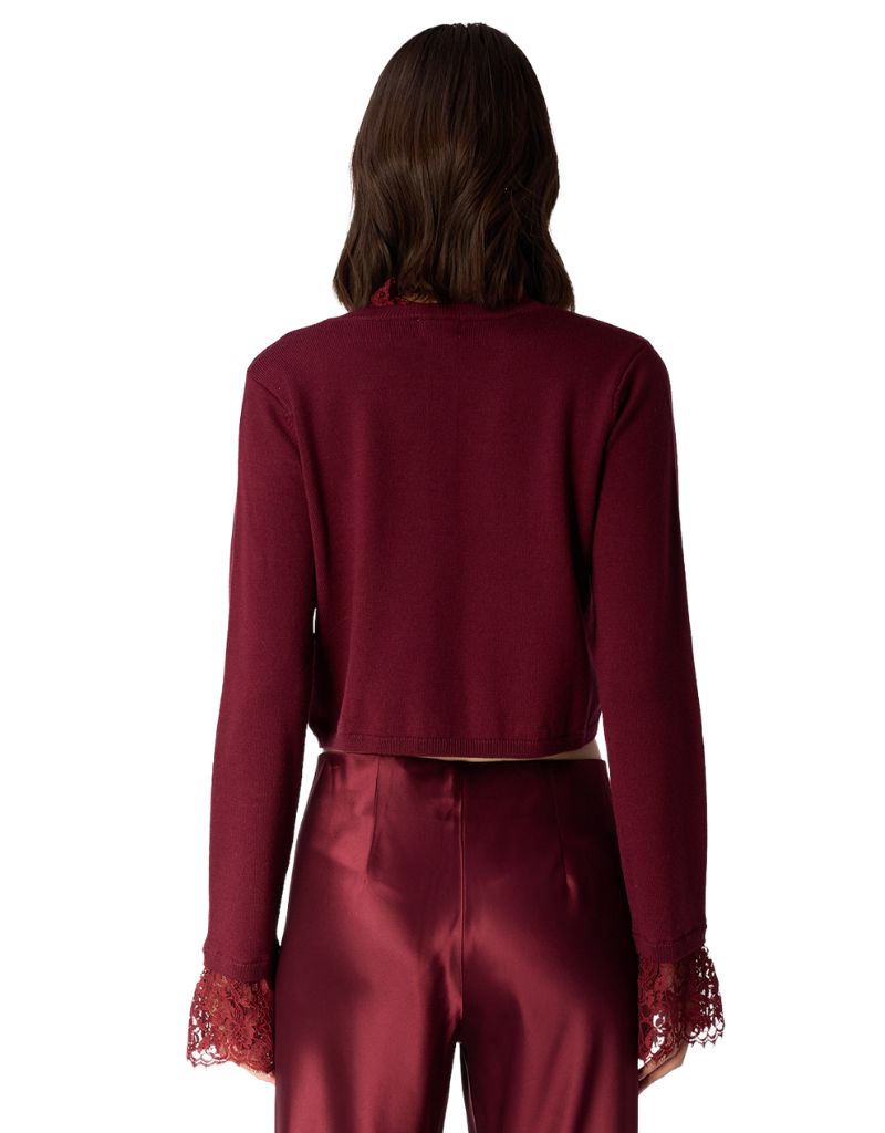 Eliana Cardigan Deep Plum F26