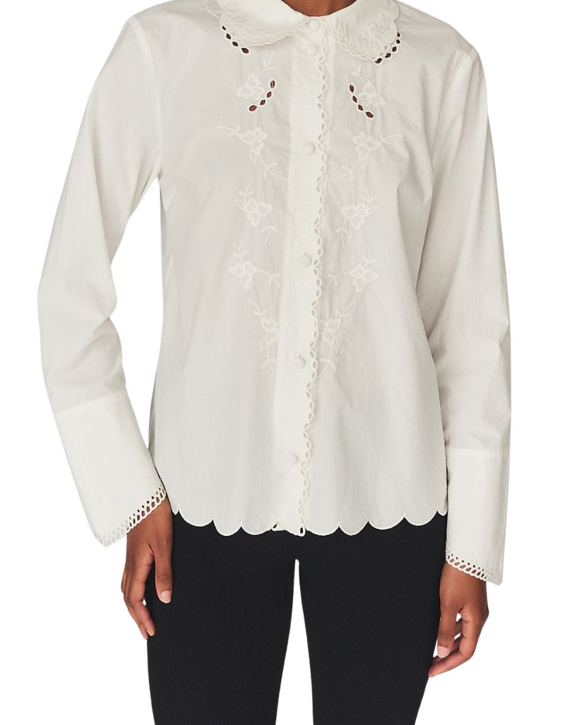 Kirsten Collar Shirt White