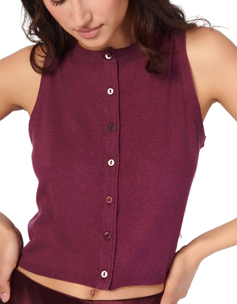 Dia Sweater Vest Blackberry