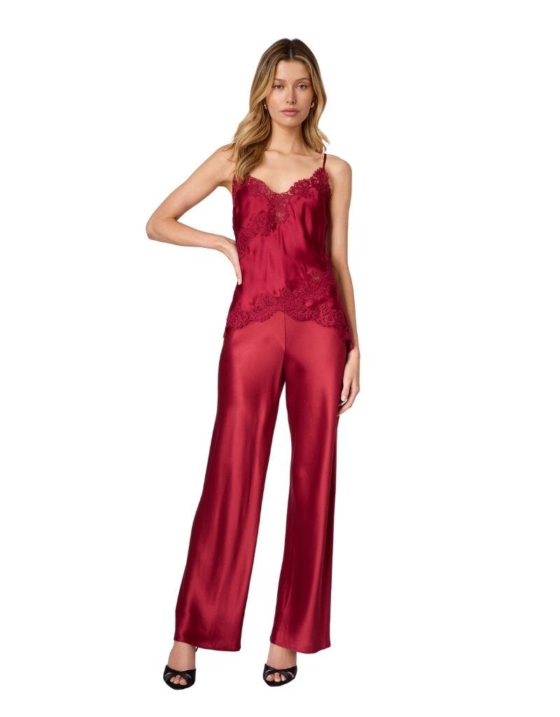 Bristol Mid Rise Pant Cherry Wine H26