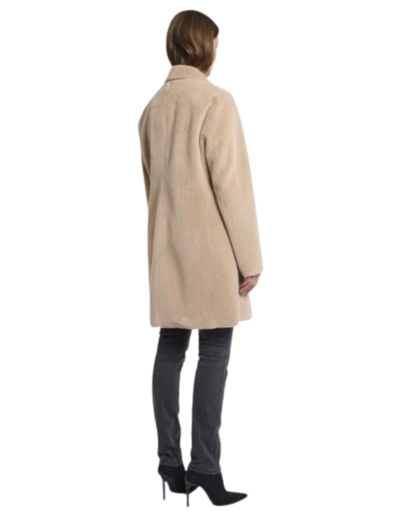 Lenna Faux Fur Coat Oat
