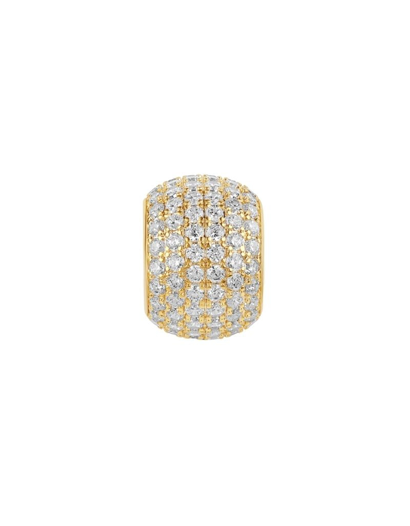 Full Pave Spacer Charm Gold