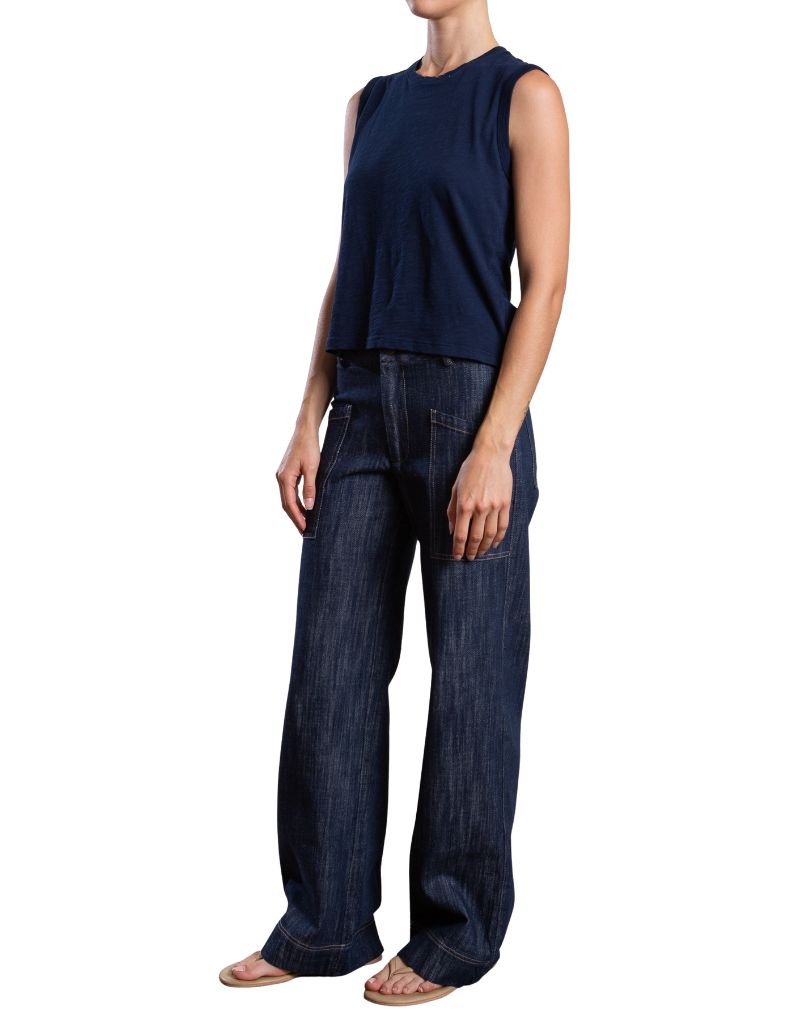 Aiden Mid-Rise Pant in Denim Night