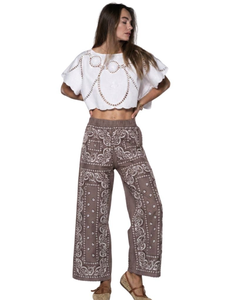 Bandana Long Pants Brown Su26