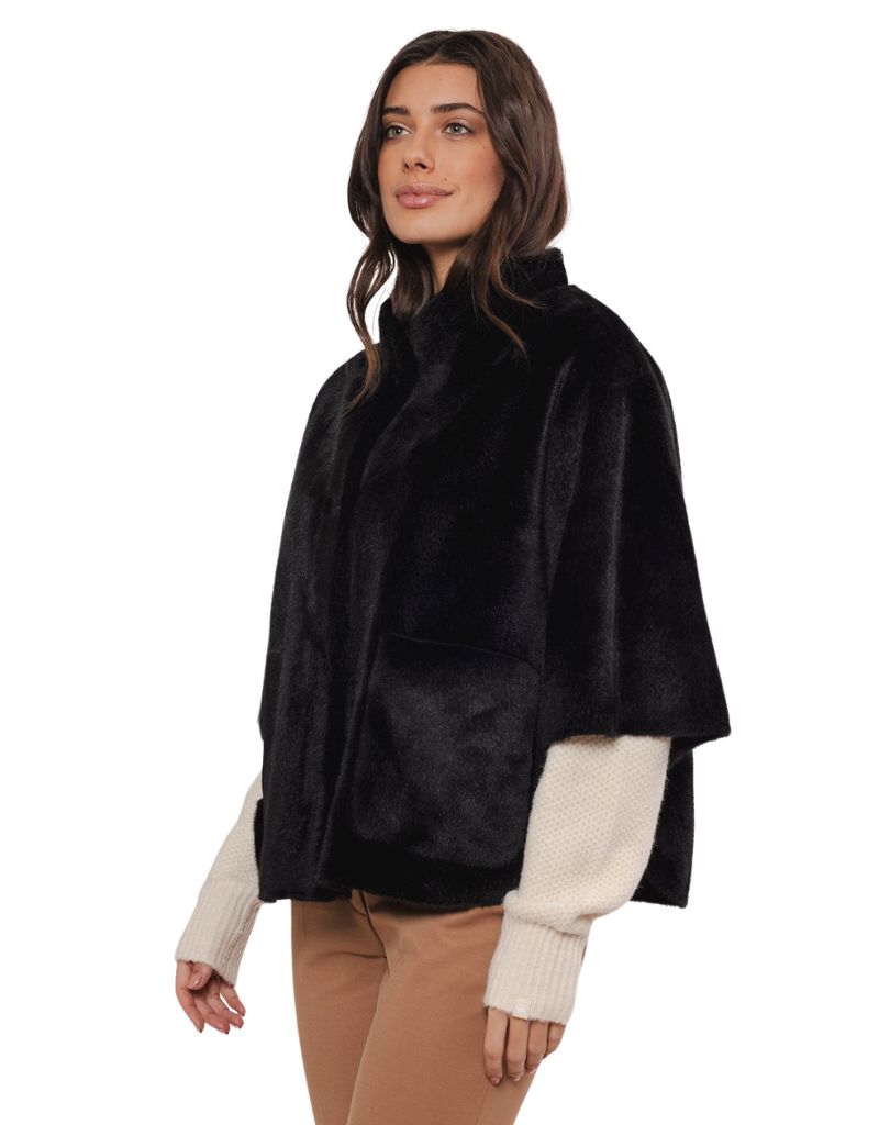 Dewi Faur Fur Cape Black