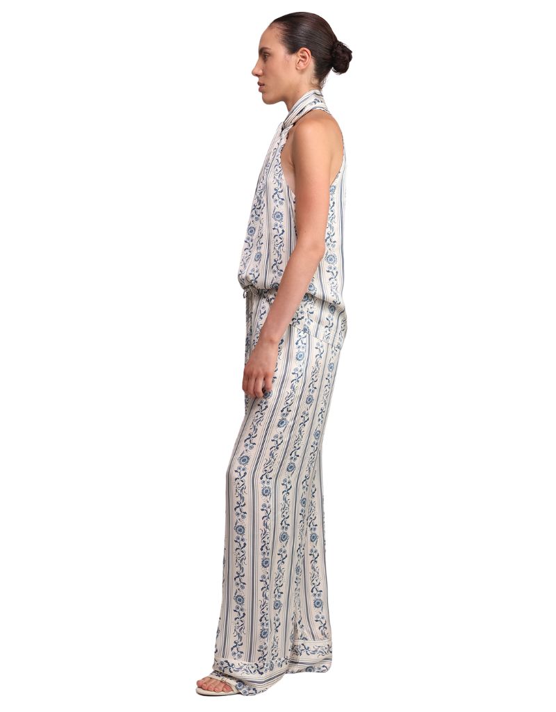 Palm Pants Ivory Print