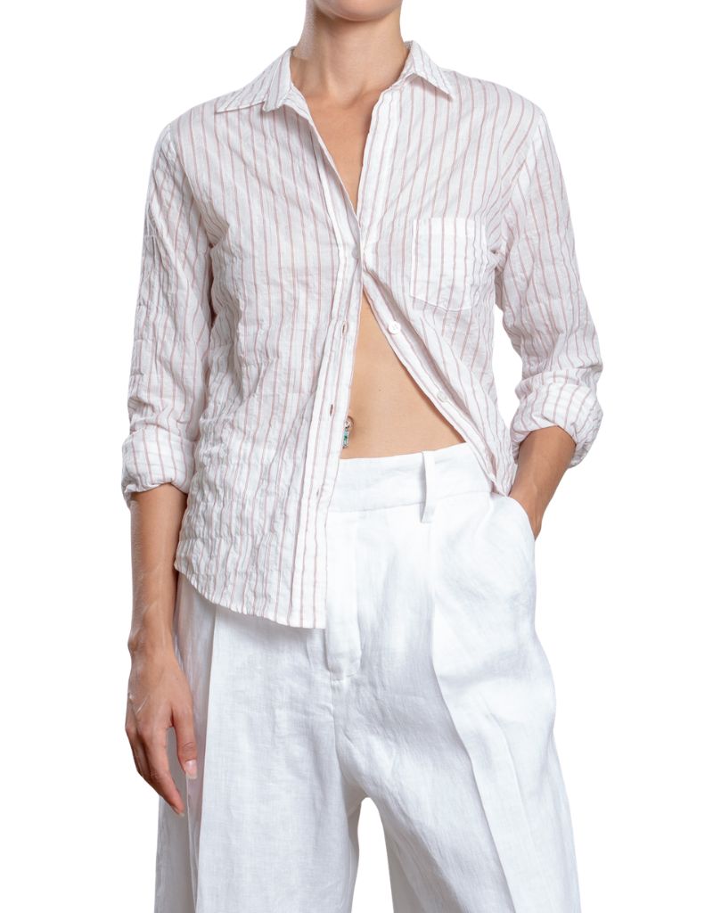 Layla Shirt in Japanese Stripe Brick