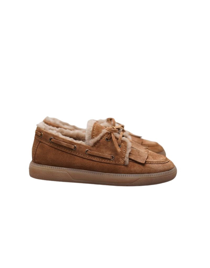 Pop Caramel Suede Loafer