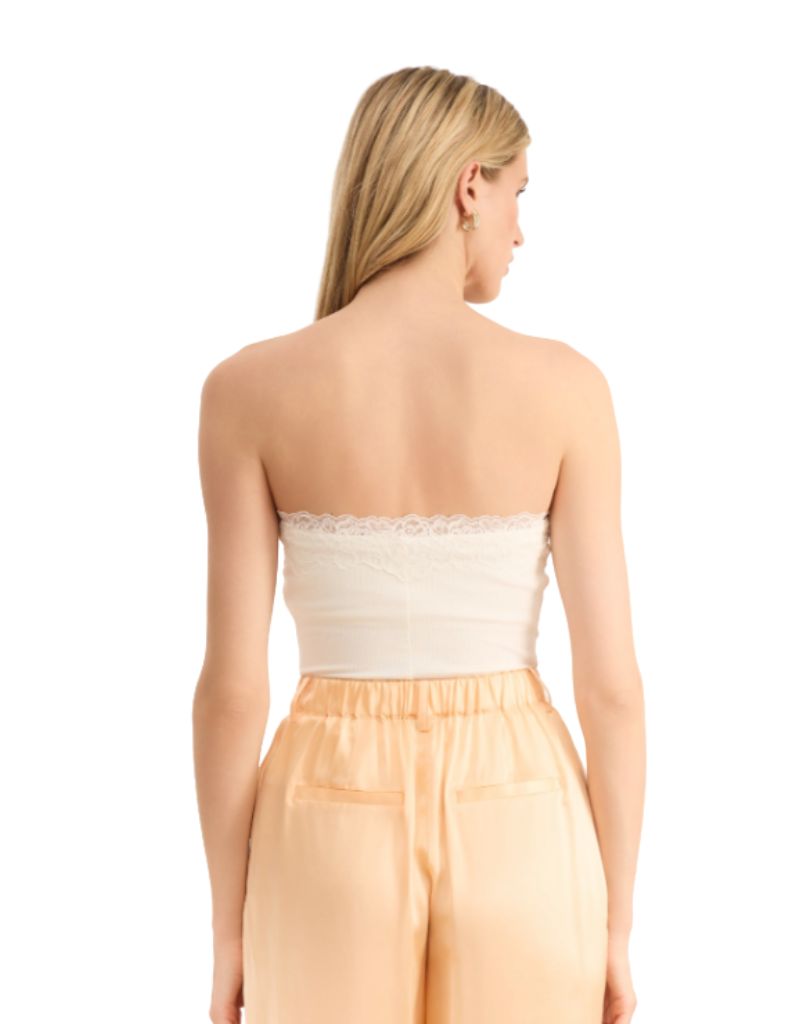 Rama Strapless Rib Knit Camisole White