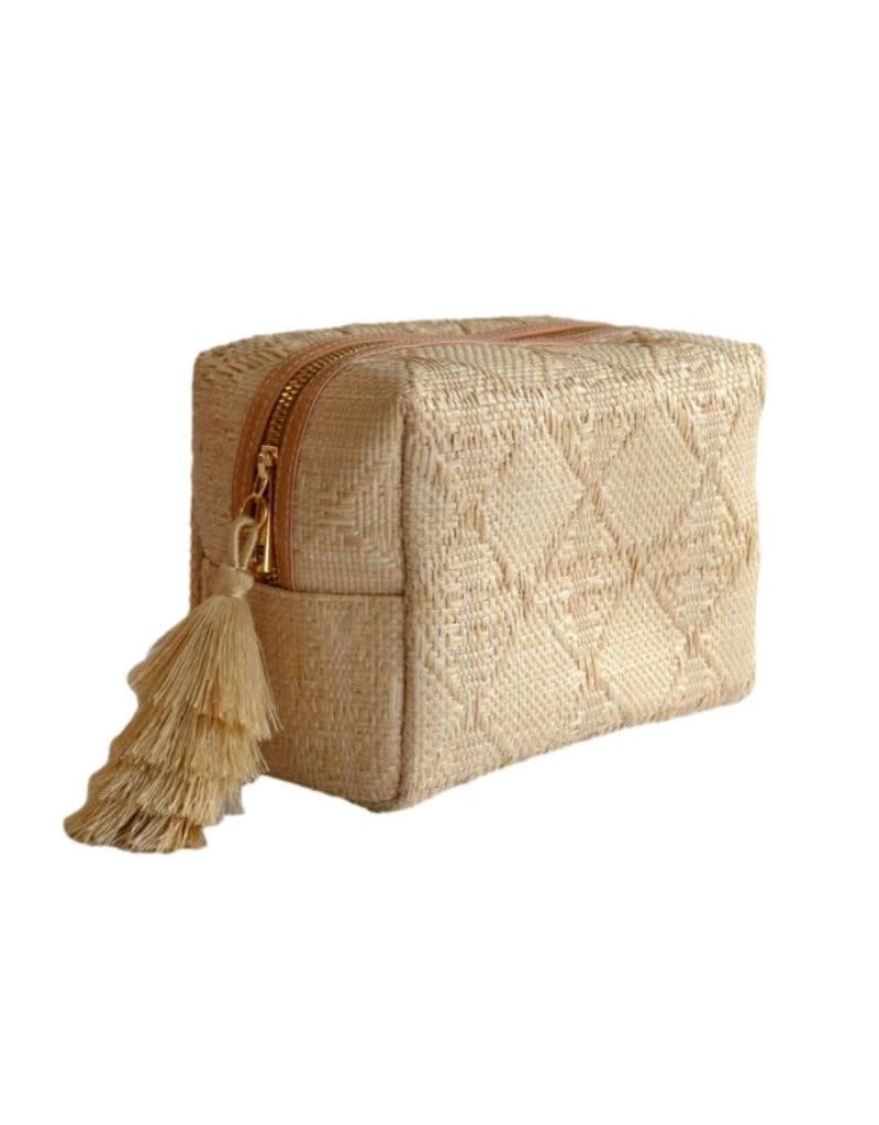 Luxe Bali Straw Everything Bag Cane Sand