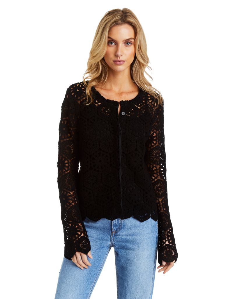 Dahlia Vintage Crochet Black