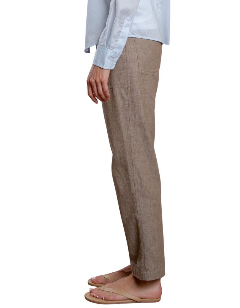 Ellis Pant in Linen Twill Sparrow