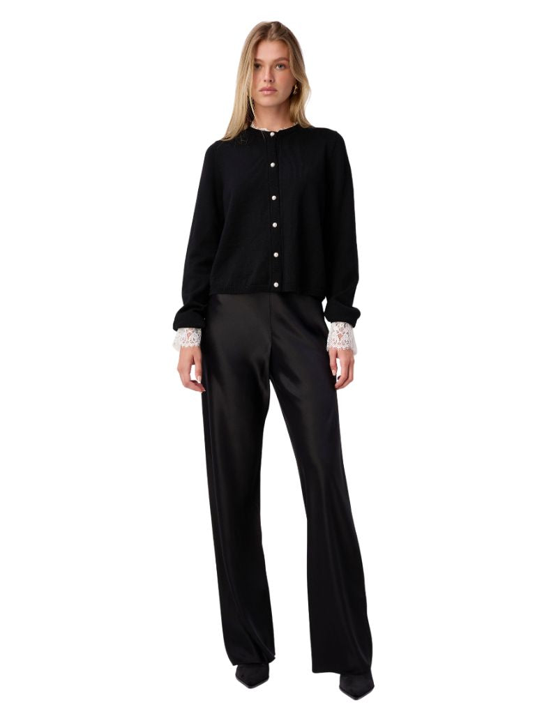 Eliana Cardigan Black White