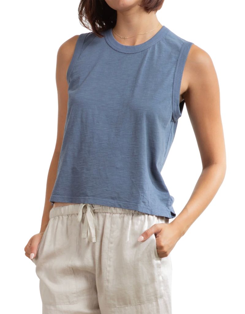 Liv Tank in Supima Slub Denim