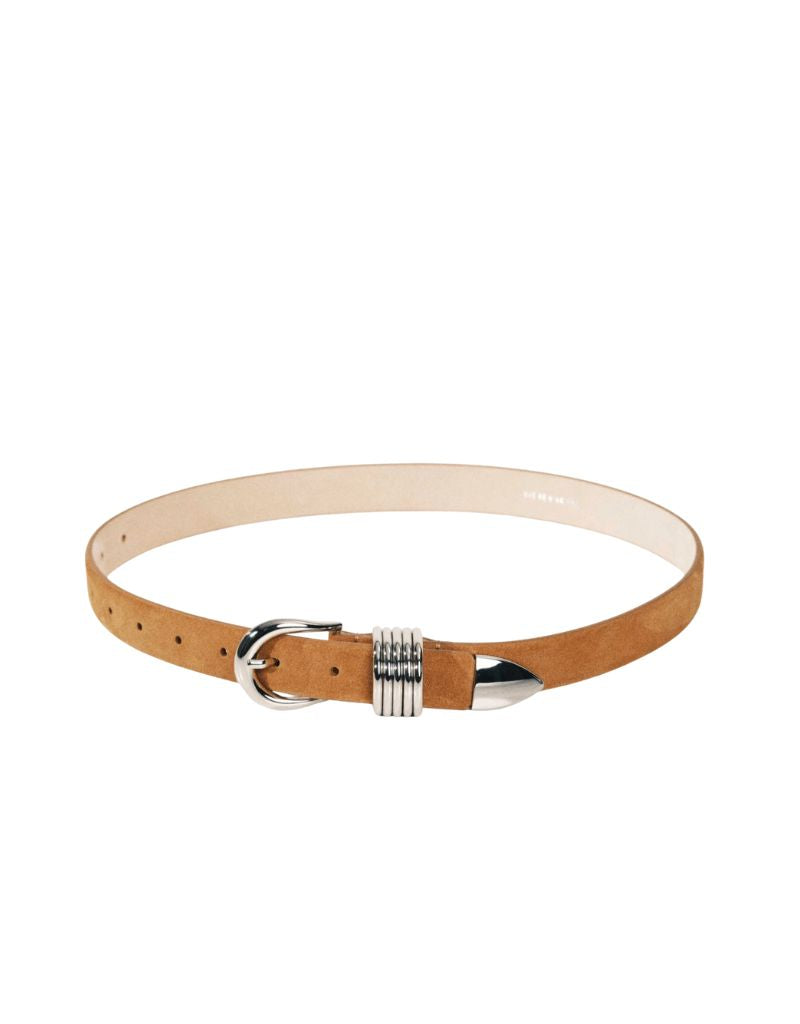 Hollyhock Suede Caramel Silver