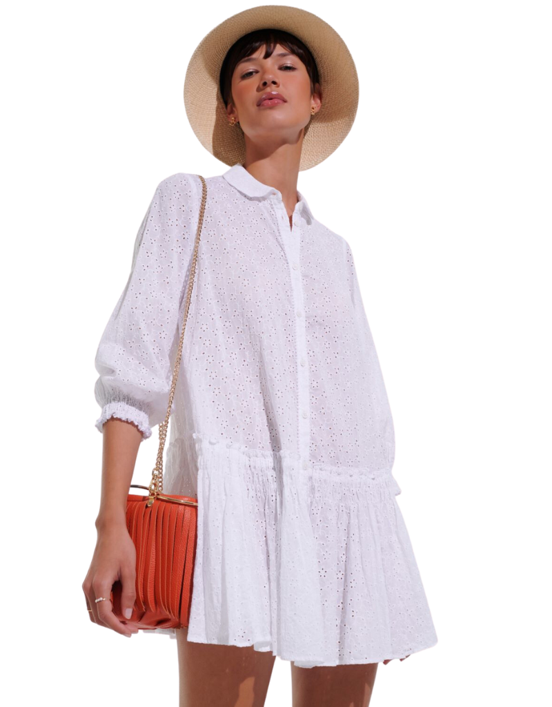Tesorino Optic White Mini Dress: Timeless Elegance and Feminine Allure Tesorino Optic White Mini Dress: Timeless Elegance and Feminine Allure