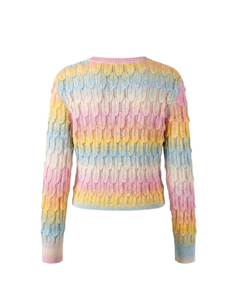 Vintage 90's Cardigan Textured Rainbow