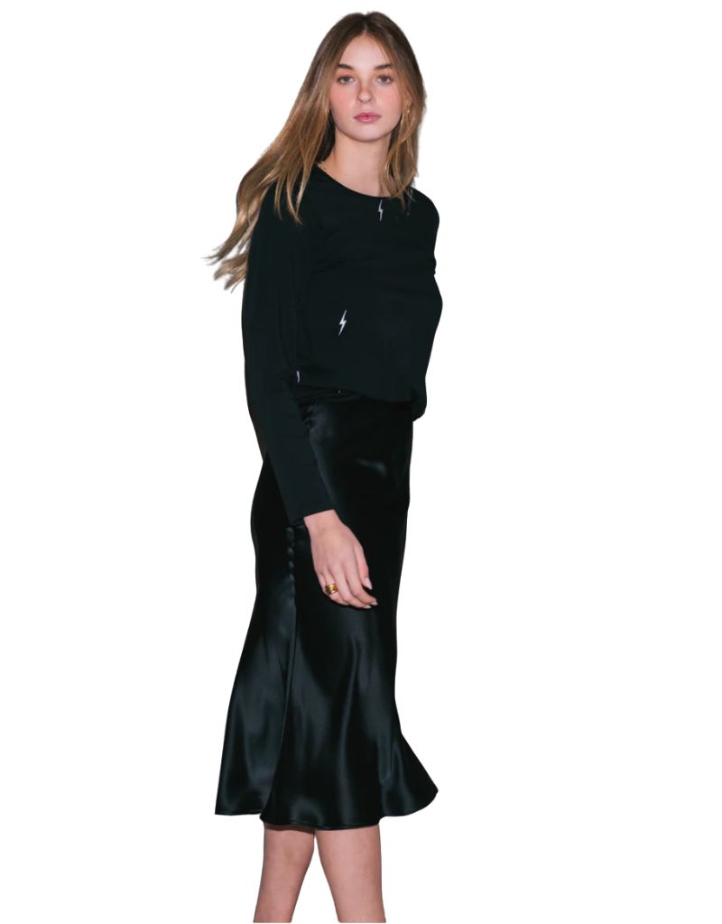 Siena Slip Skirt Black