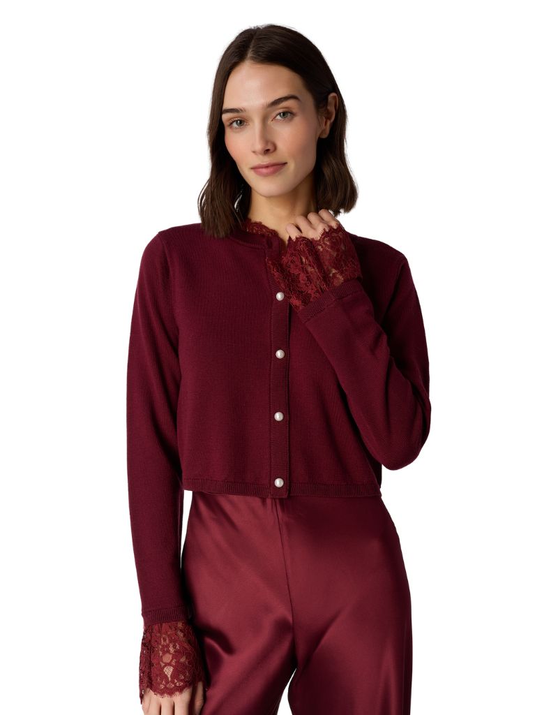 Eliana Cardigan Deep Plum F26