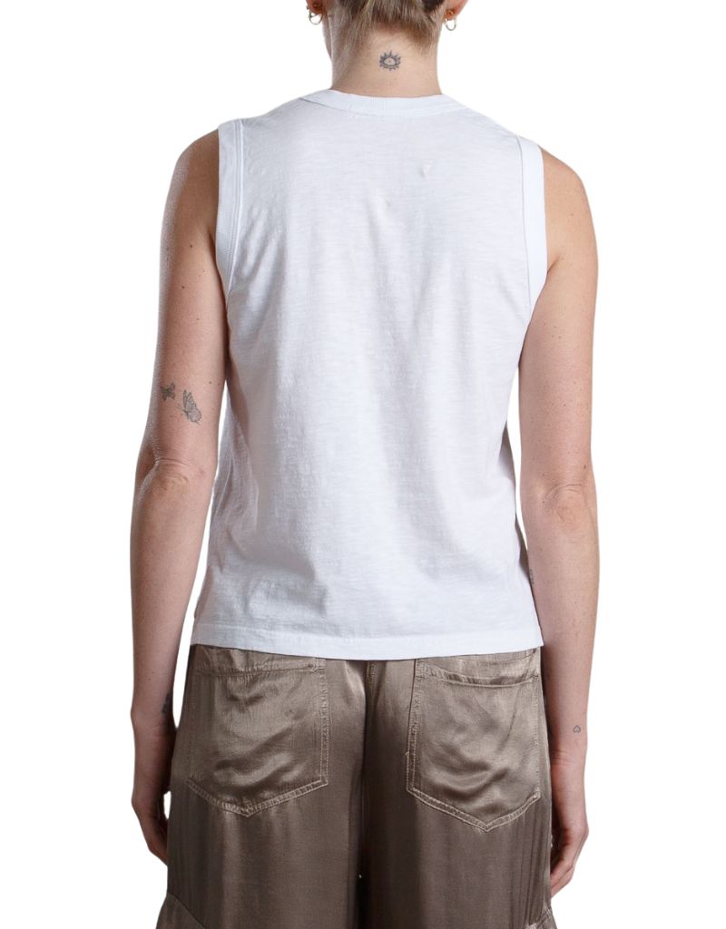 Liv Tank in Supima Slub White