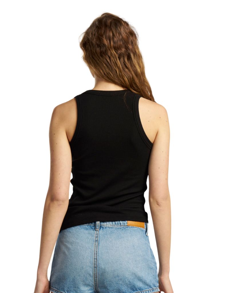 Verona U Neck Tank Jet Black
