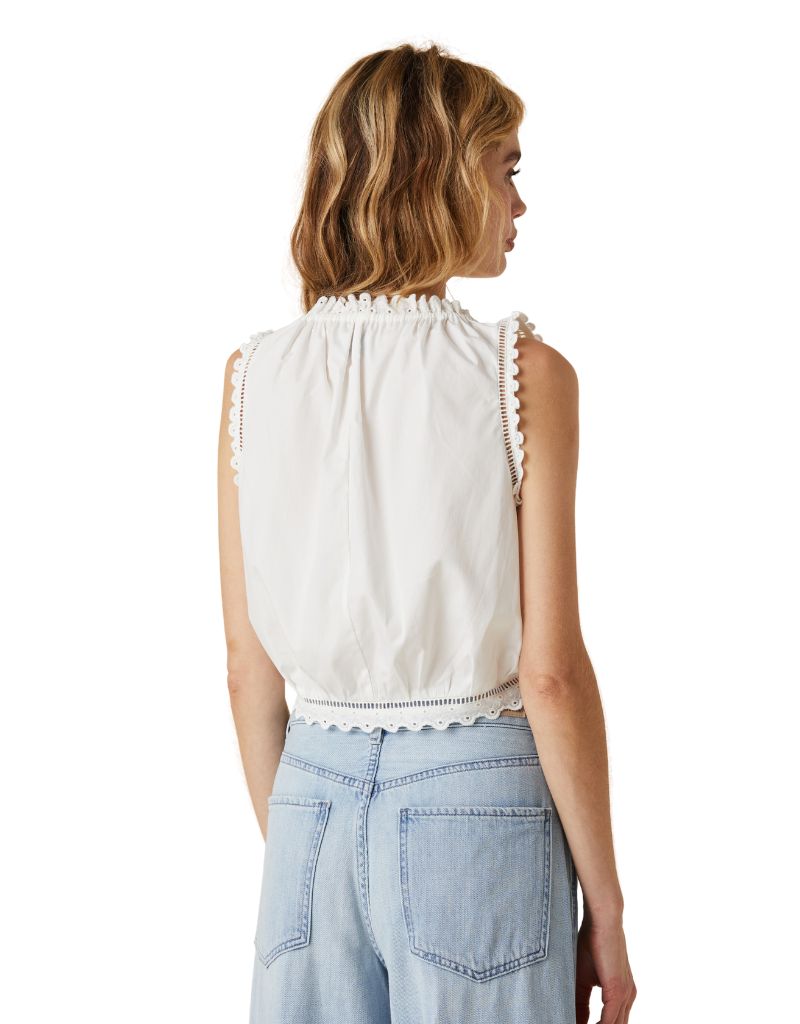 Eyelet Cami White