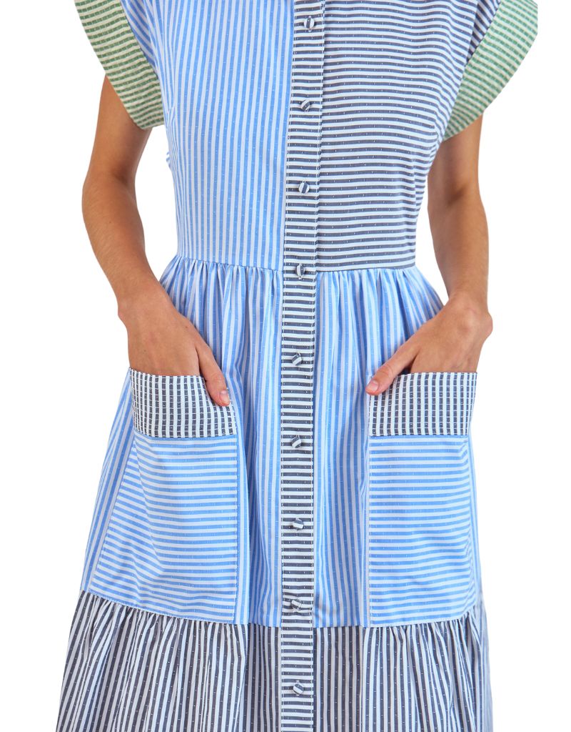 Sarah Dress Croquet Stripe