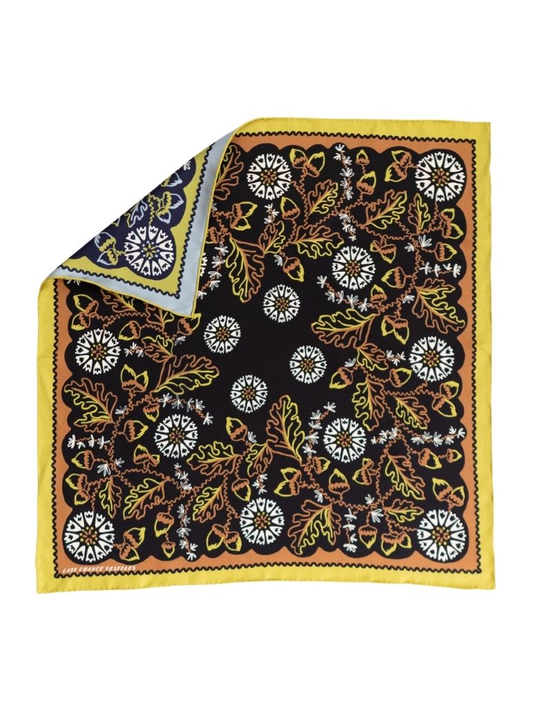 Twofer Silk Scarf Acorn
