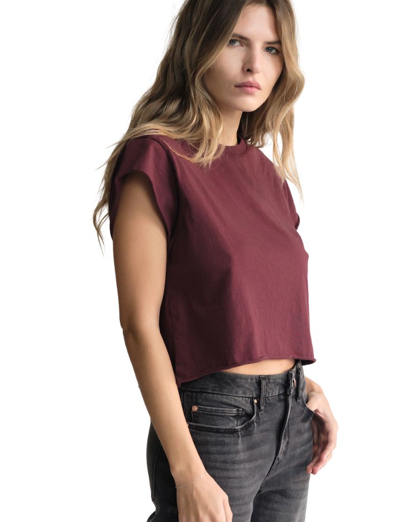 Graze Crop Tee Merlot