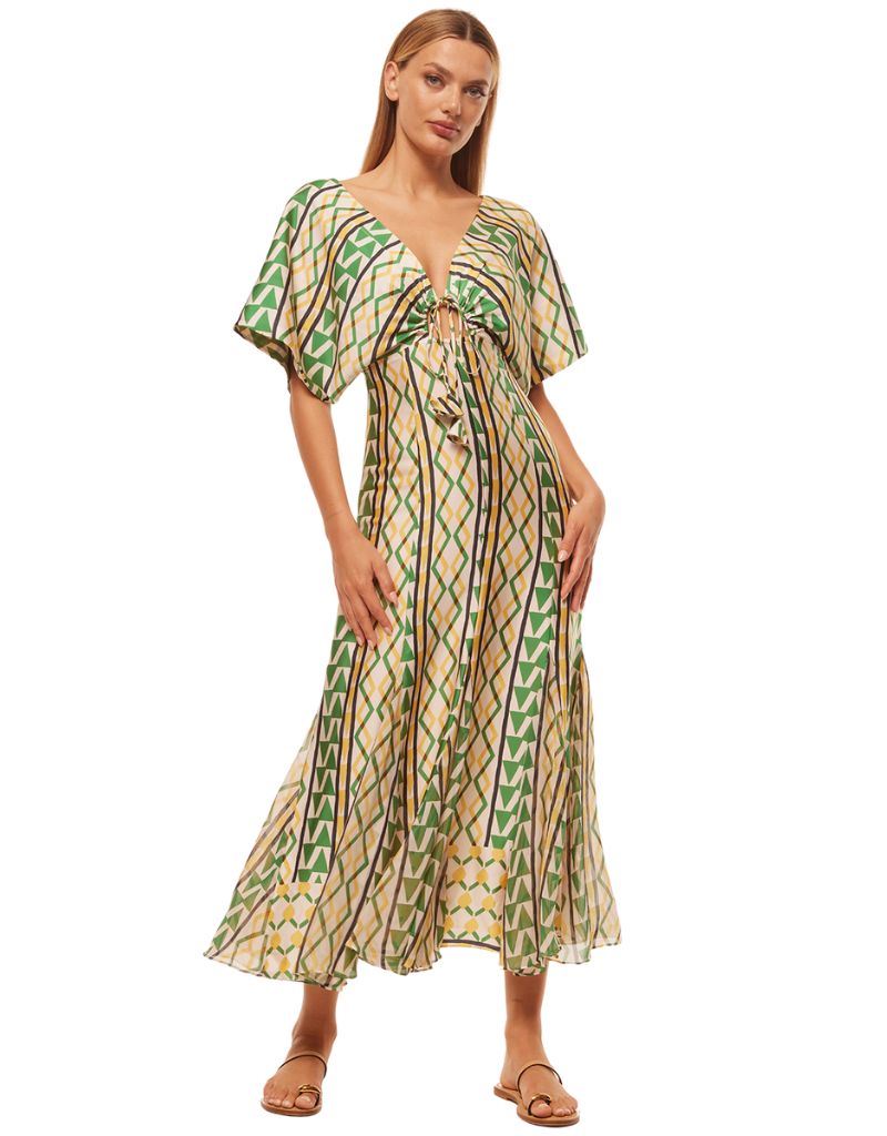 Irena Dress Limoncello Geo Mix