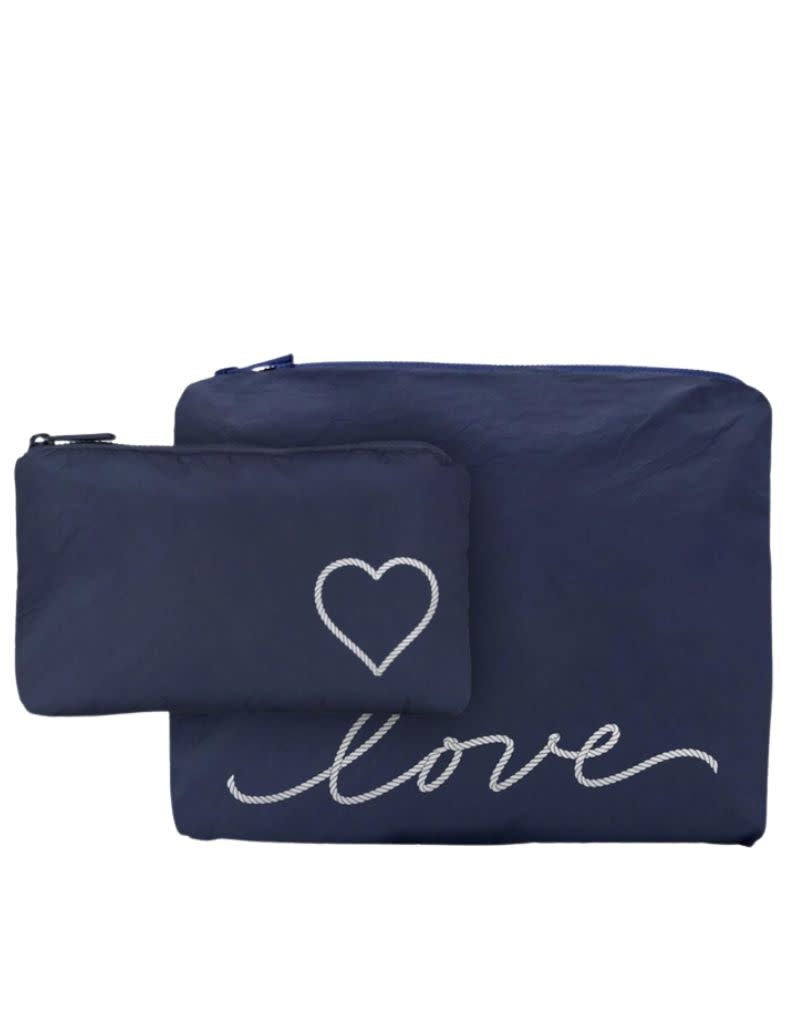 Nautical Rope Love in Matte Navy and White - 2 Set