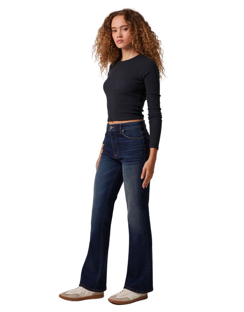 Grant High Rise Ankle Flare Dark Camden