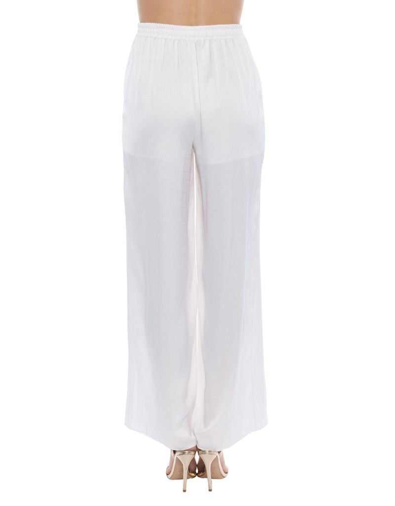 Kelela Hammered Satin Pants White