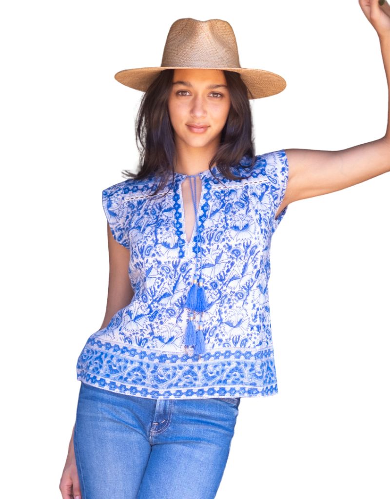 Aubry Top Blue Print 10