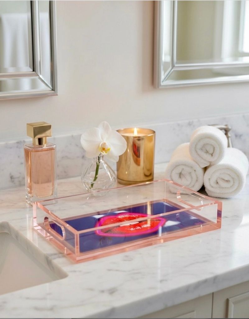 Midnight Kiss Acrylic Small Rectangle Tray