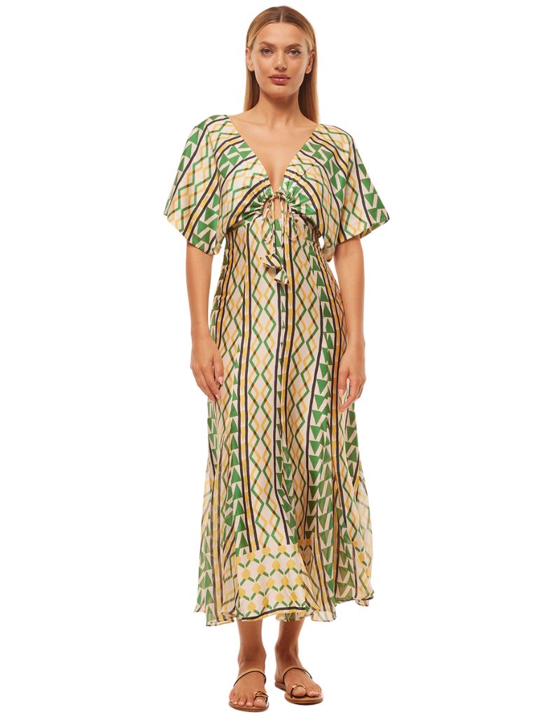 Irena Dress Limoncello Geo Mix