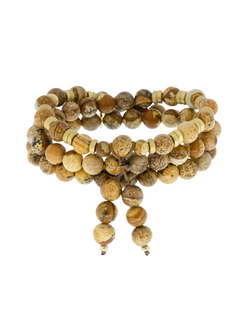 4293NB Mala Necklace/Bracelet Jasper