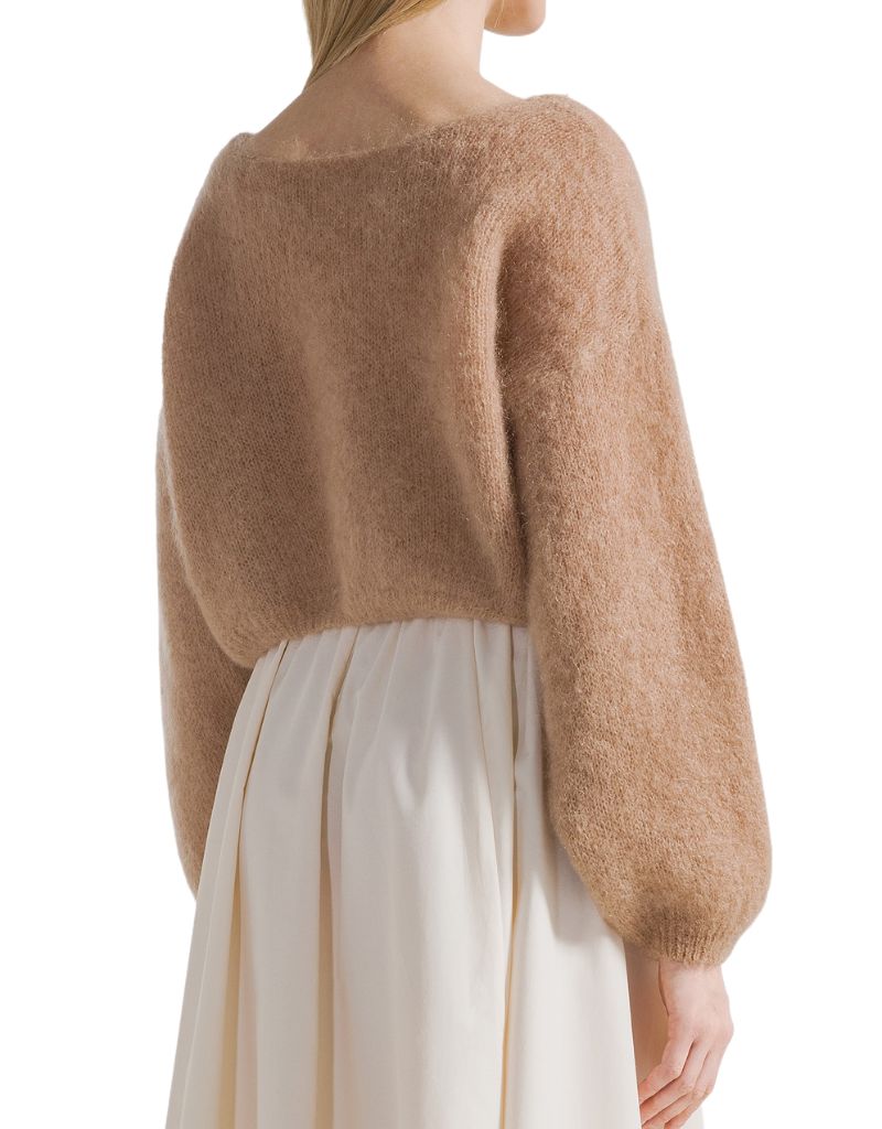 Cornelia Cropped Cardigan Medium Brown