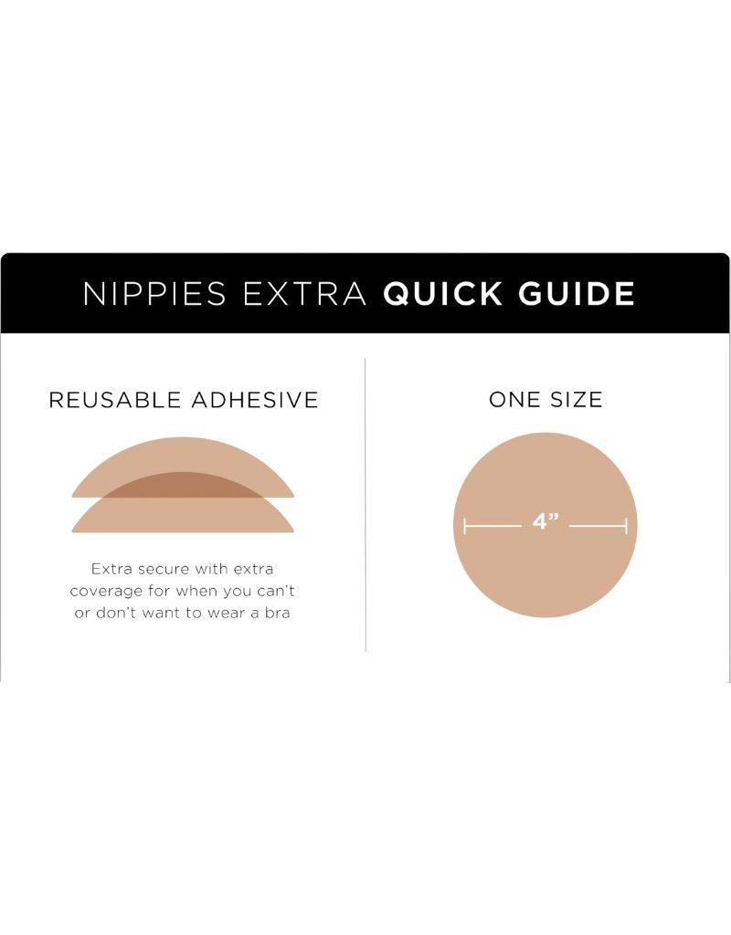 Nippies Adhesive Nipple Covers Extra Thick Cream