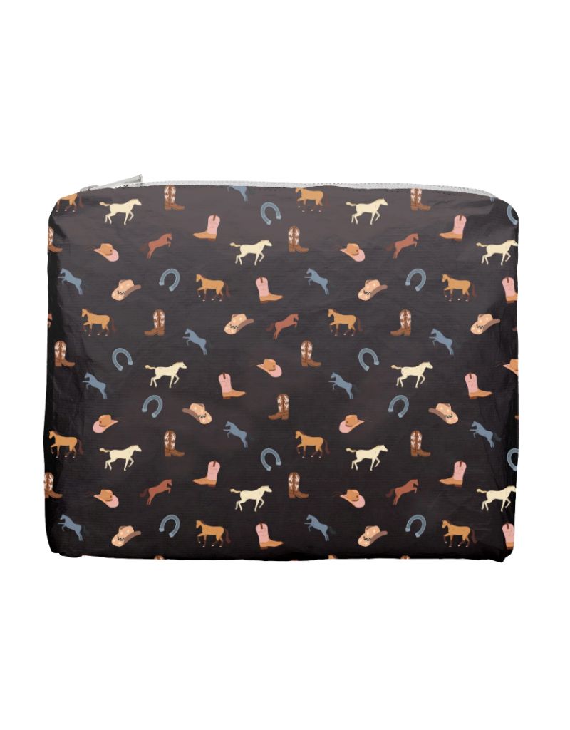 Medium Zipper Pack Western Equestrian Matte Black