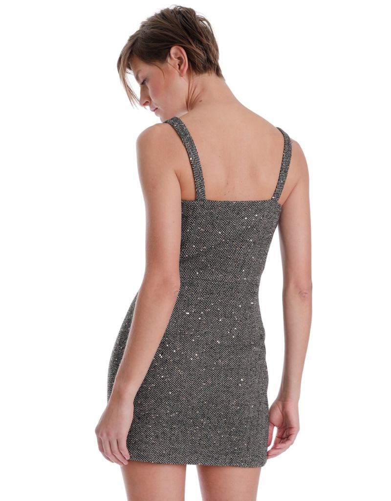 Clara Mini Dress Sequin Tweet